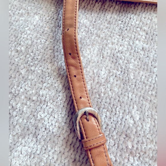 Stone Mountain Leather Crossbody Bag Bird Print Lining Retro Classic - Picture 14 of 14